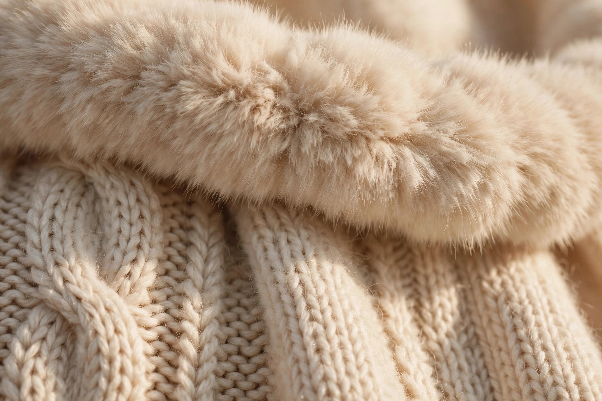 Fur-Trim Winter Poncho